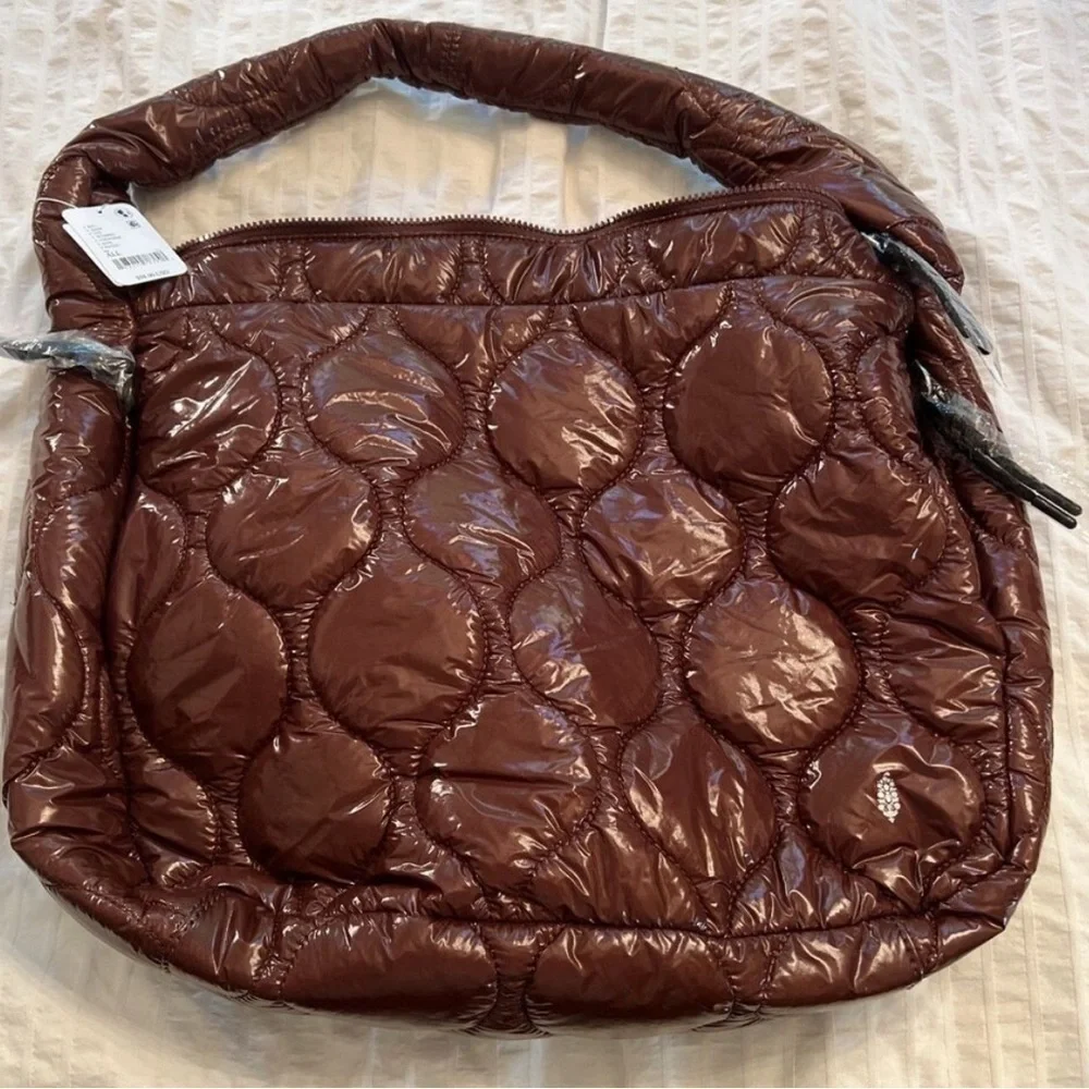 Free People Movement Stylish Brown Quilted Women's Bag
